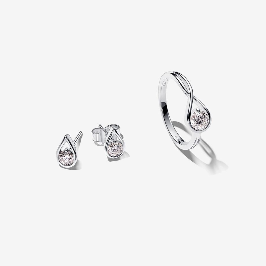 Lab Created Diamond Styled Sets Pandora Brilliance 1 CT TW Viacfarebný | SK785NHIZ