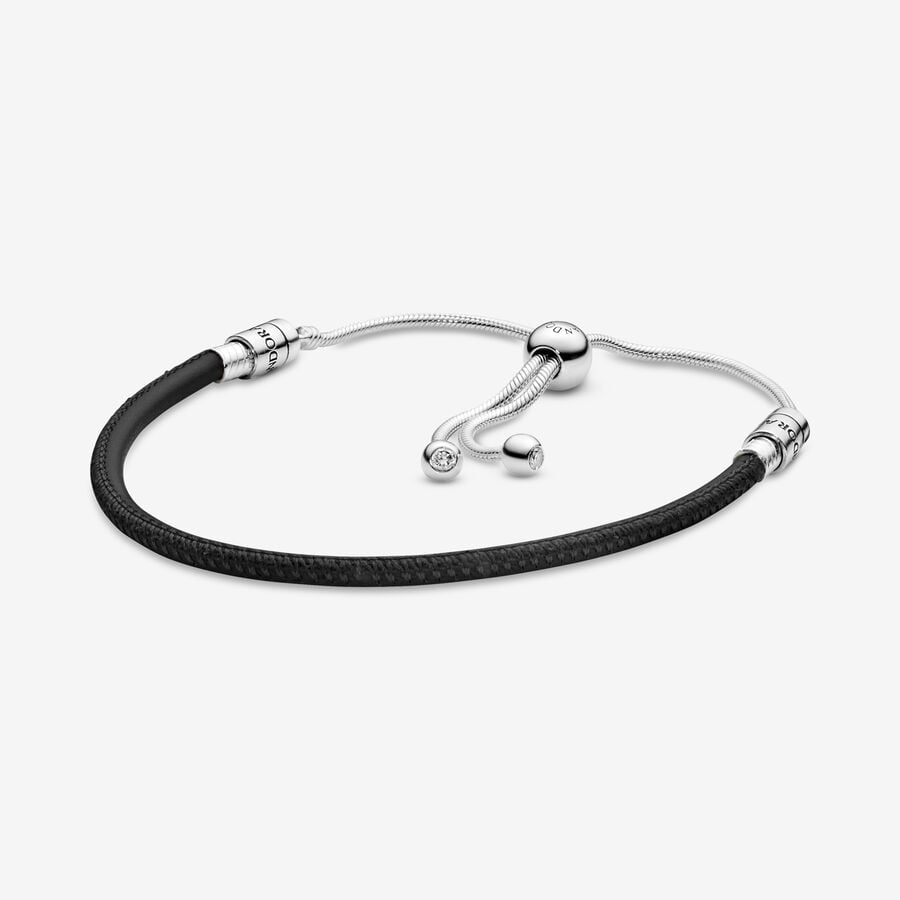 Leather Bracelets Pandora Kozene Slider Strieborne | SK275HCGP