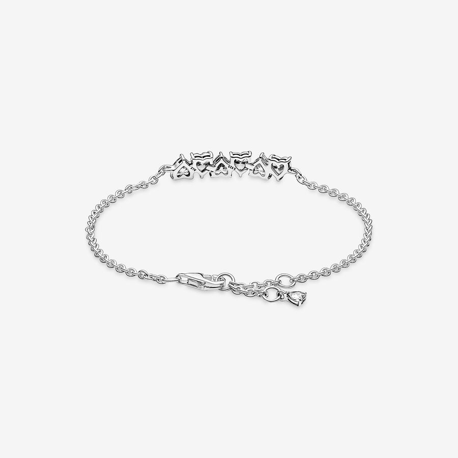 Non Charm Bracelets Pandora Sparkling Endless Hearts & Love Strieborne | SK403ZABN