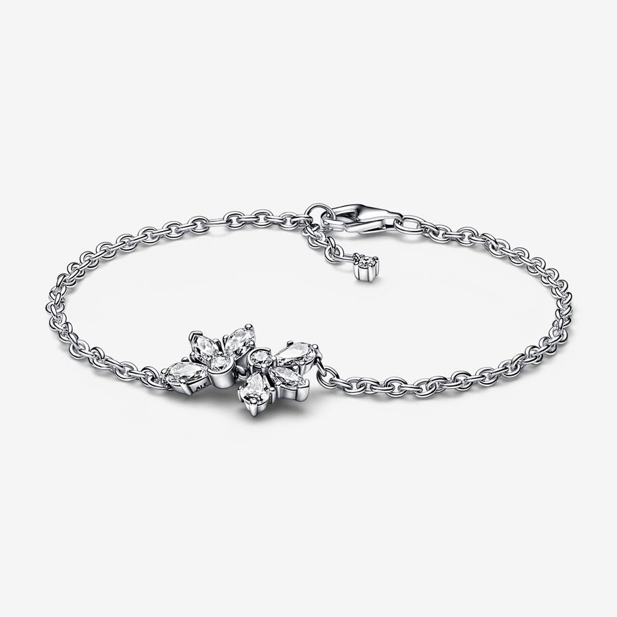 Non Charm Bracelets Pandora Sparkling Herbarium Cluster Strieborne | SK721EAWO