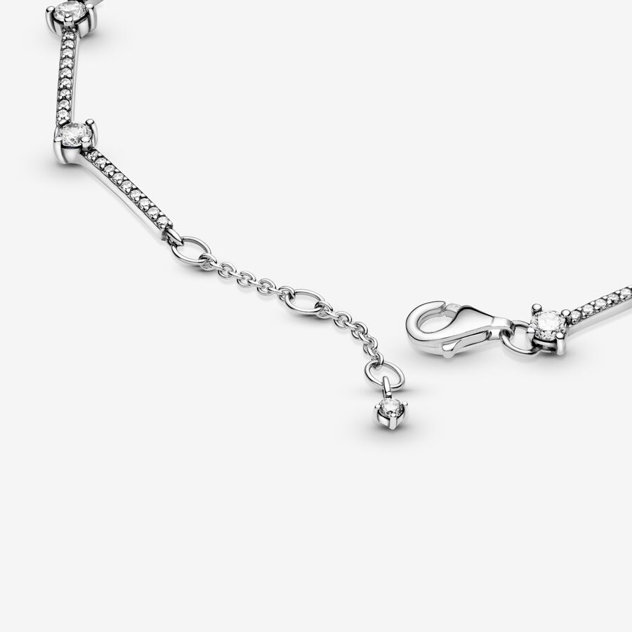 Non Charm Bracelets Pandora Sparkling Pave Bars Strieborne | SK279LXUY