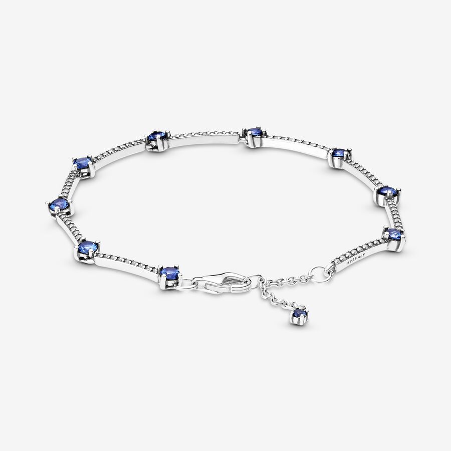 Non Charm Bracelets Pandora Sparkling Pave Bars Strieborne | SK342PBZE