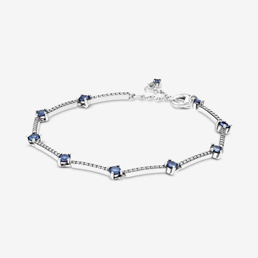 Non Charm Bracelets Pandora Sparkling Pave Bars Strieborne | SK342PBZE