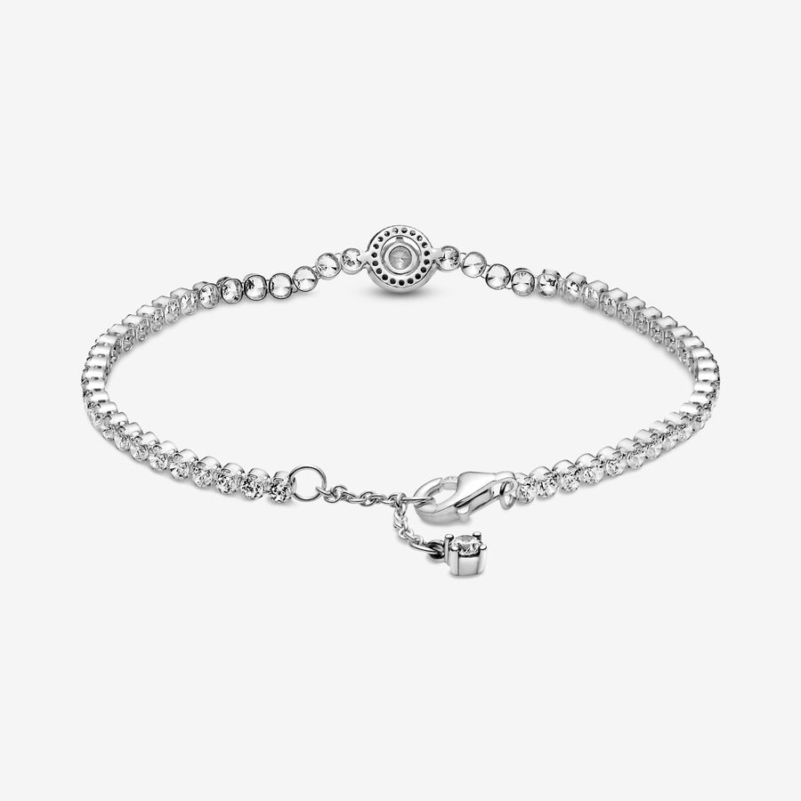 Non Charm Bracelets Pandora Sparkling Tenisove Strieborne | SK207KCOY