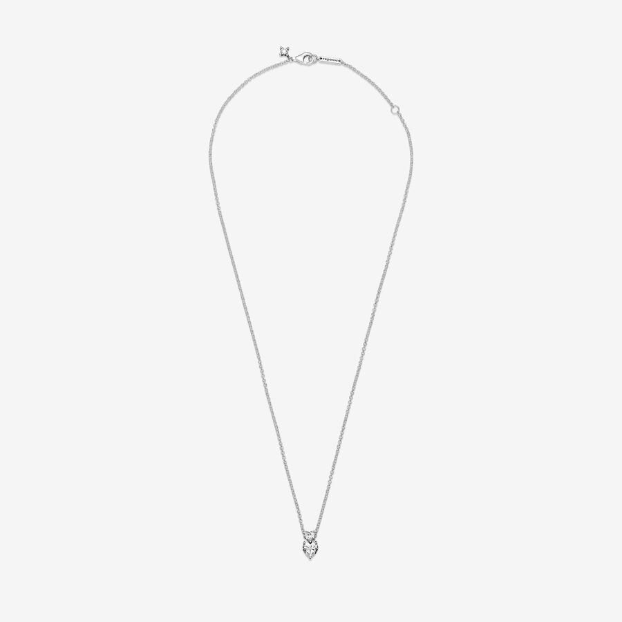 Pendant Necklaces Pandora Double Sparkling Collier Strieborne | SK160VYOF