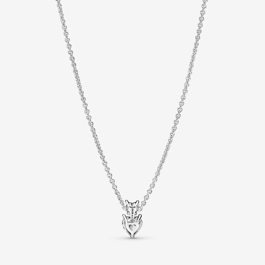 Pendant Necklaces Pandora Double Sparkling Collier Strieborne | SK160VYOF