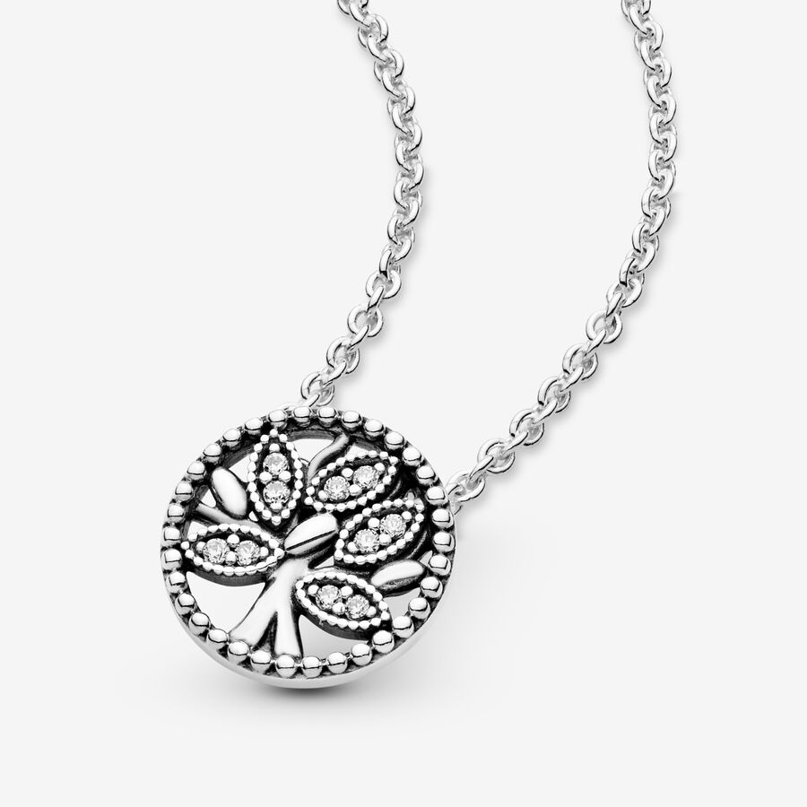 Pendant Necklaces Pandora Family & Friends Tree Strieborne | SK287PSXB