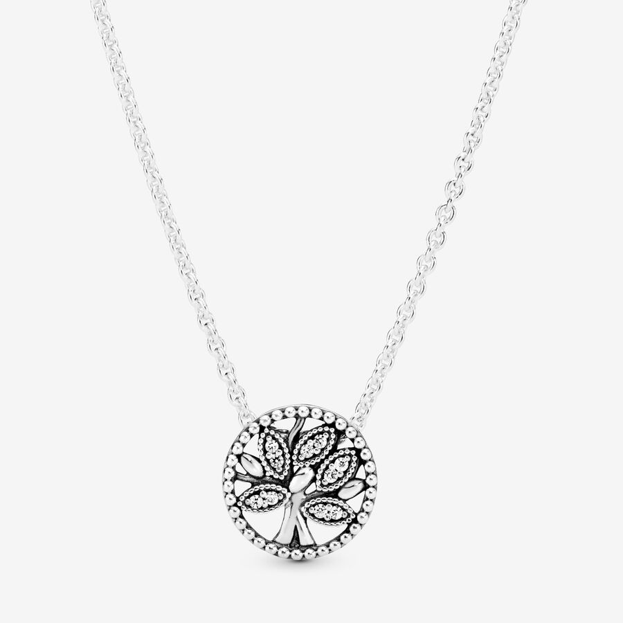 Pendant Necklaces Pandora Family & Friends Tree Strieborne | SK287PSXB