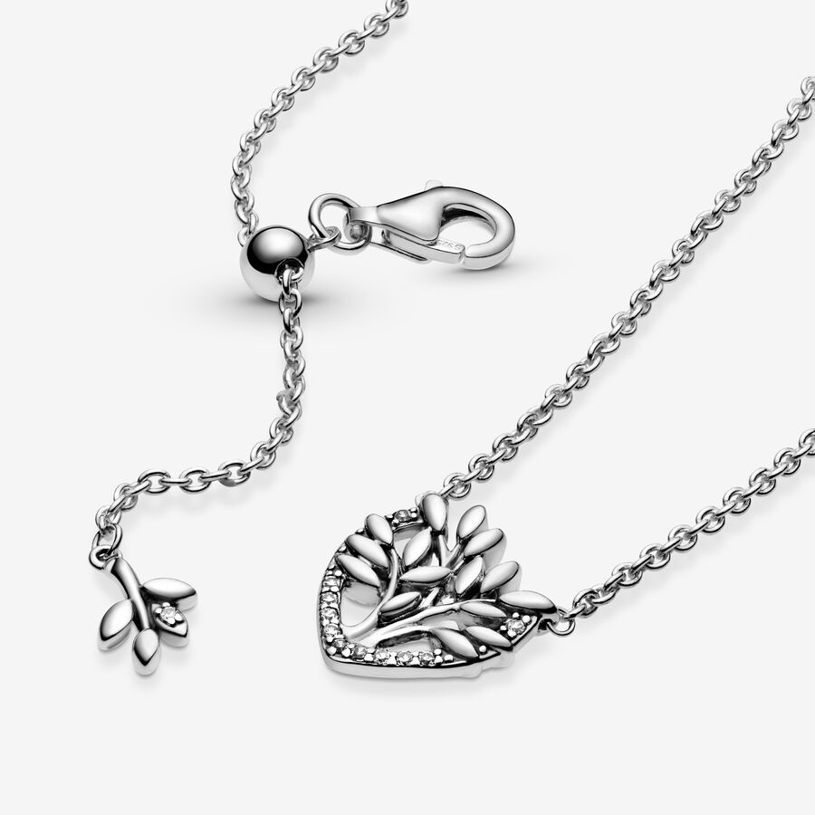 Pendant Necklaces Pandora Family & Friends Tree Collier Strieborne | SK397JBUT