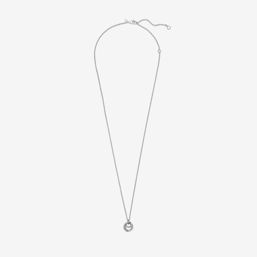 Pendant Necklaces Pandora Family & Friends Always Encircled Strieborne | SK961PGDH