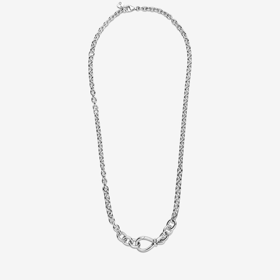 Pendant Necklaces Pandora Robustný Infinity Knot Strieborne | SK138WZSK