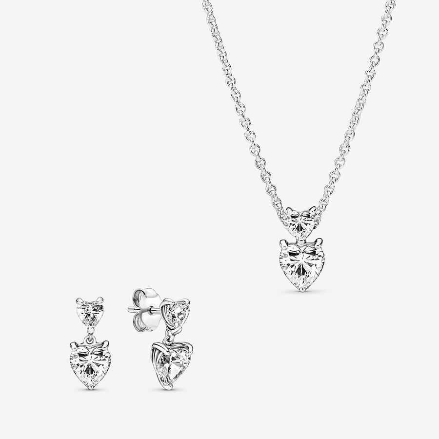 Pendant Necklaces Pandora Sparkling Double Viacfarebný | SK284BCVE