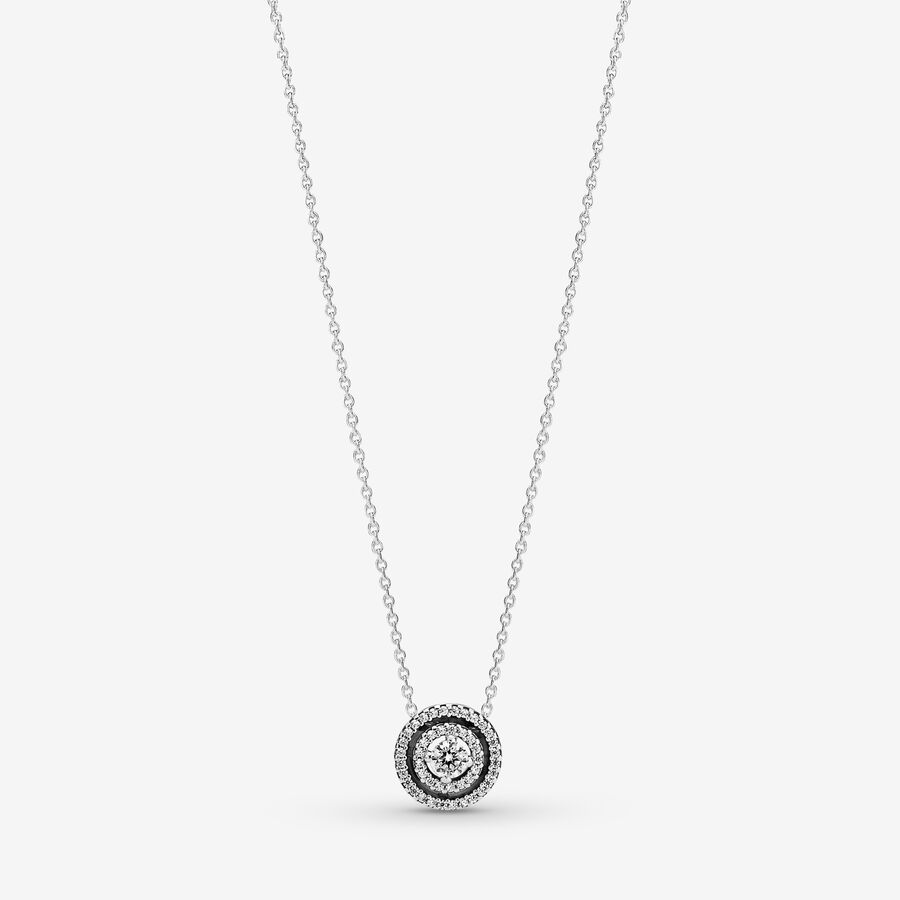 Pendant Necklaces Pandora Sparkling Double Collier Strieborne | SK548ZBFC