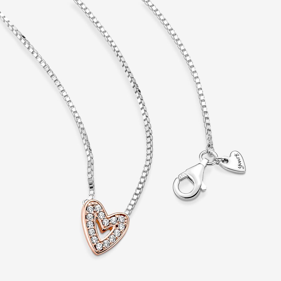 Pendant Necklaces Pandora Sparkling Freehand Viacfarebný | SK543OQWJ