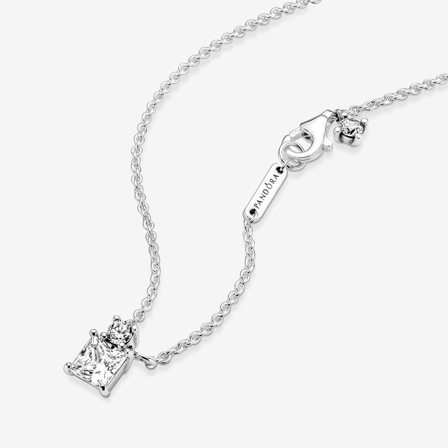 Pendant Necklaces Pandora Sparkling Round & Square Viacfarebný | SK841BRQT