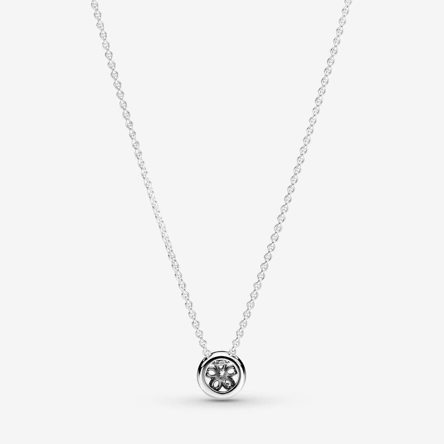 Pendant Necklaces Pandora Sparkling Snowflake Collier Strieborne | SK489MXRL