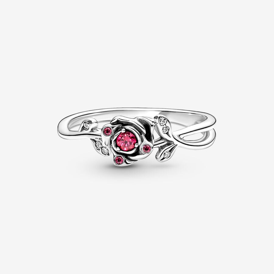 Pinky Rings Pandora Disney Beauty the Beast Strieborne | SK910ZHPK