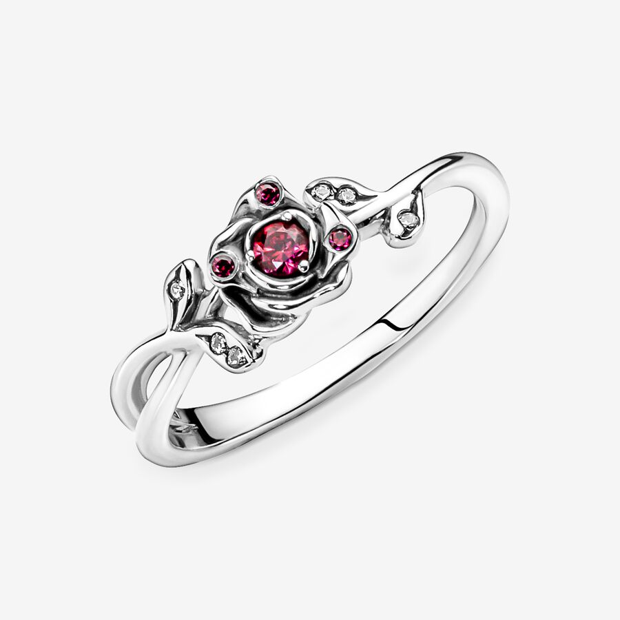 Pinky Rings Pandora Disney Beauty the Beast Strieborne | SK910ZHPK