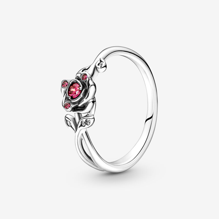 Pinky Rings Pandora Disney Beauty the Beast Strieborne | SK910ZHPK