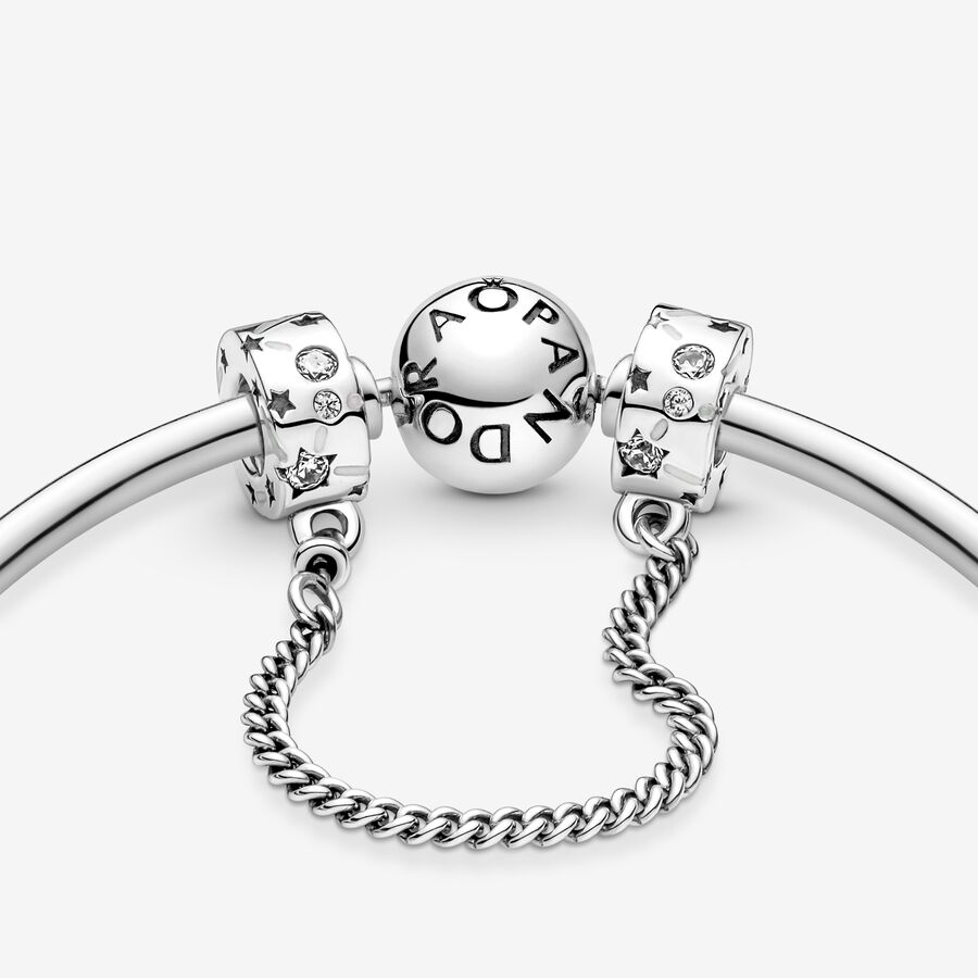 Safety Chains Pandora Stars & Galaxy Strieborne | SK971NUIC