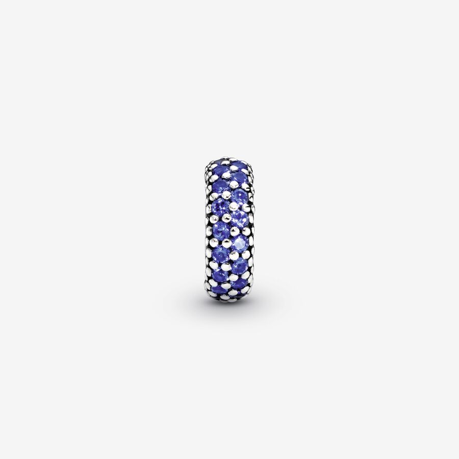 Spacer Charms Pandora Blue Sparkle Strieborne | SK027HKSZ