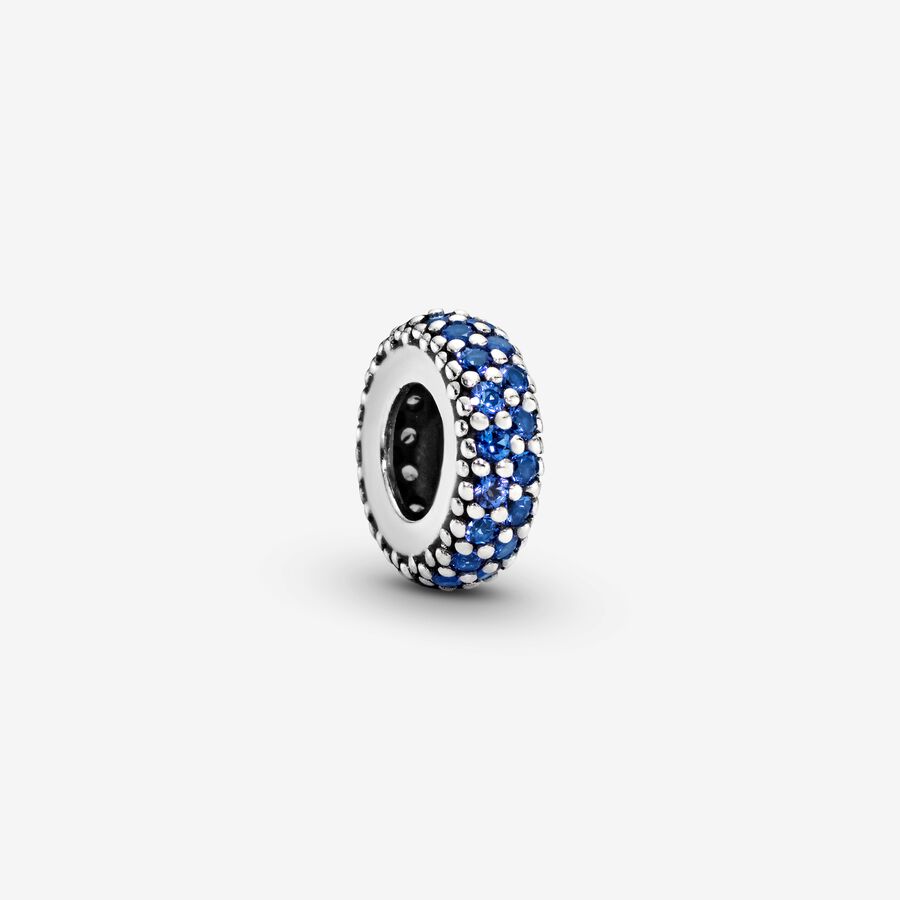 Spacer Charms Pandora Blue Sparkle Strieborne | SK027HKSZ