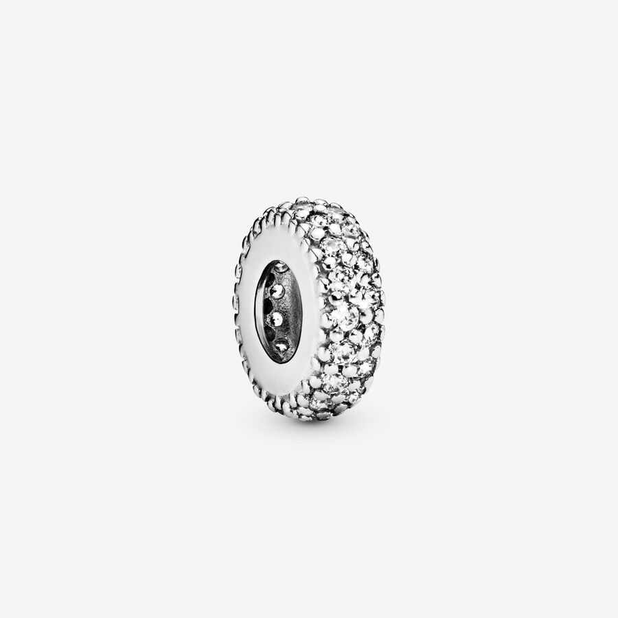 Spacer Charms Pandora Inspiration Within with Clear CZ Strieborne | SK125QDGX