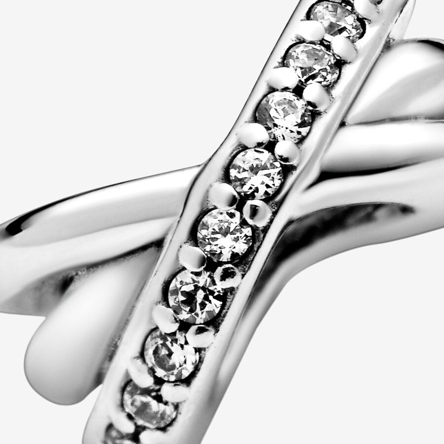 Spacer Charms Pandora Sparkling Polished Lines Strieborne | SK206LOED