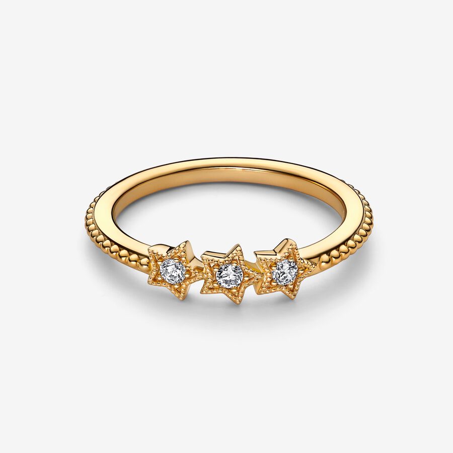 Stackable Rings Pandora Celestial Stars Zlate | SK870FAXW