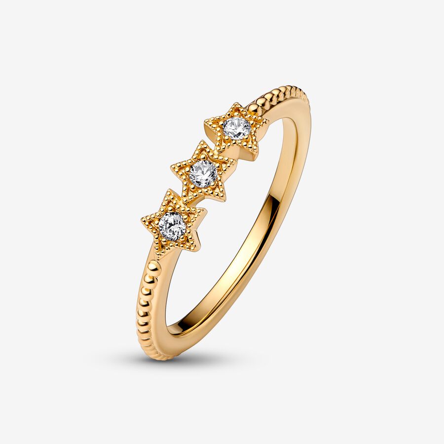 Stackable Rings Pandora Celestial Stars Zlate | SK870FAXW