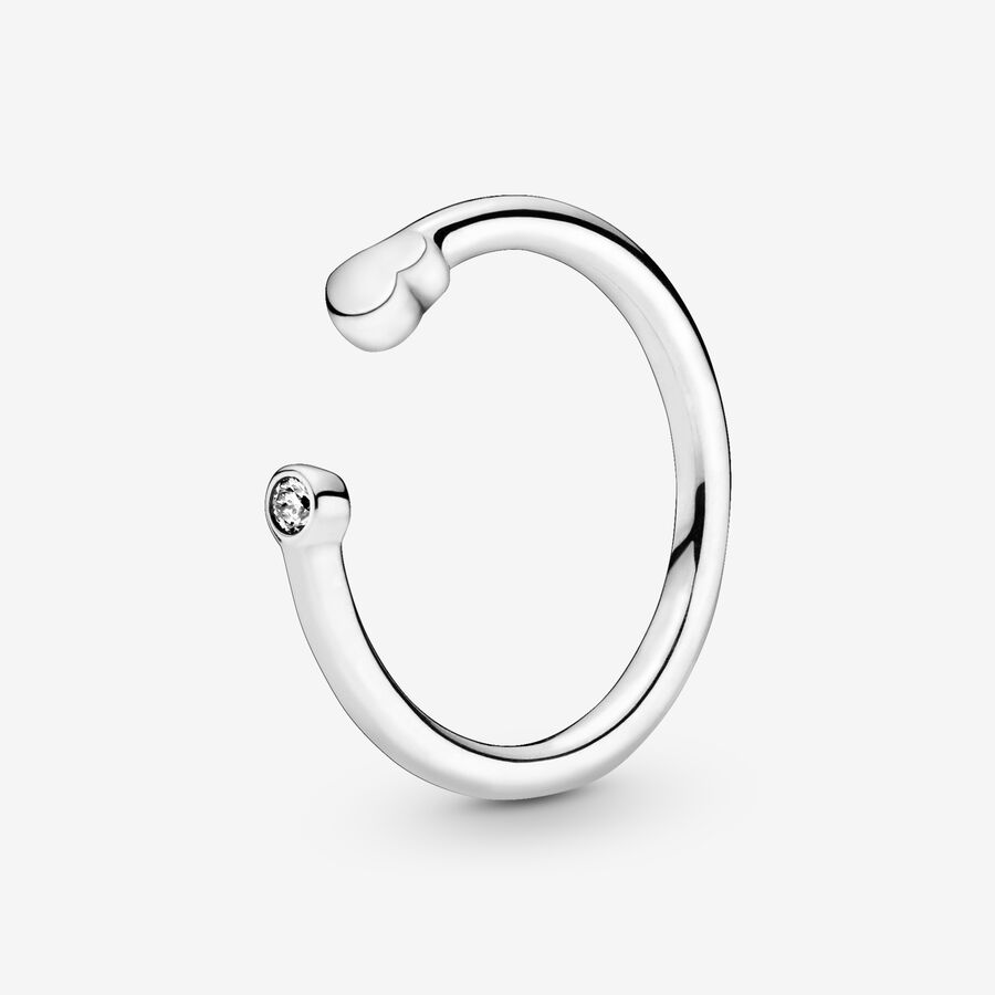 Stackable Rings Pandora Polished Open Strieborne | SK726SPXD