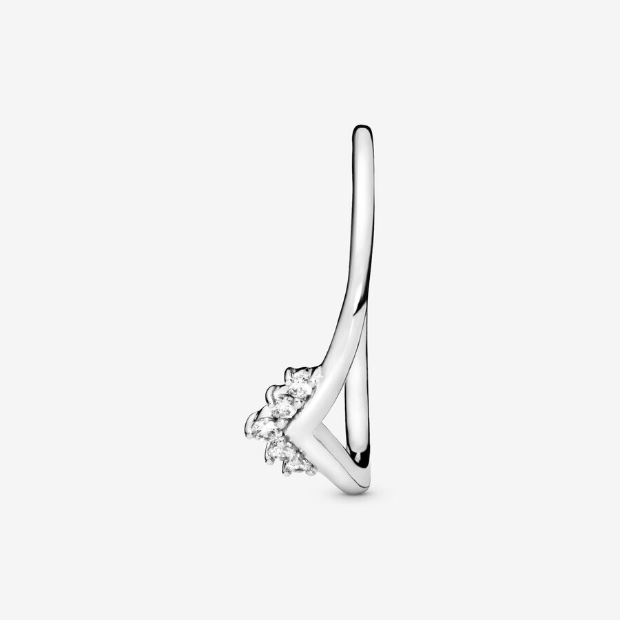 Stackable Rings Pandora Tiara Wishbone Strieborne | SK189ILCB