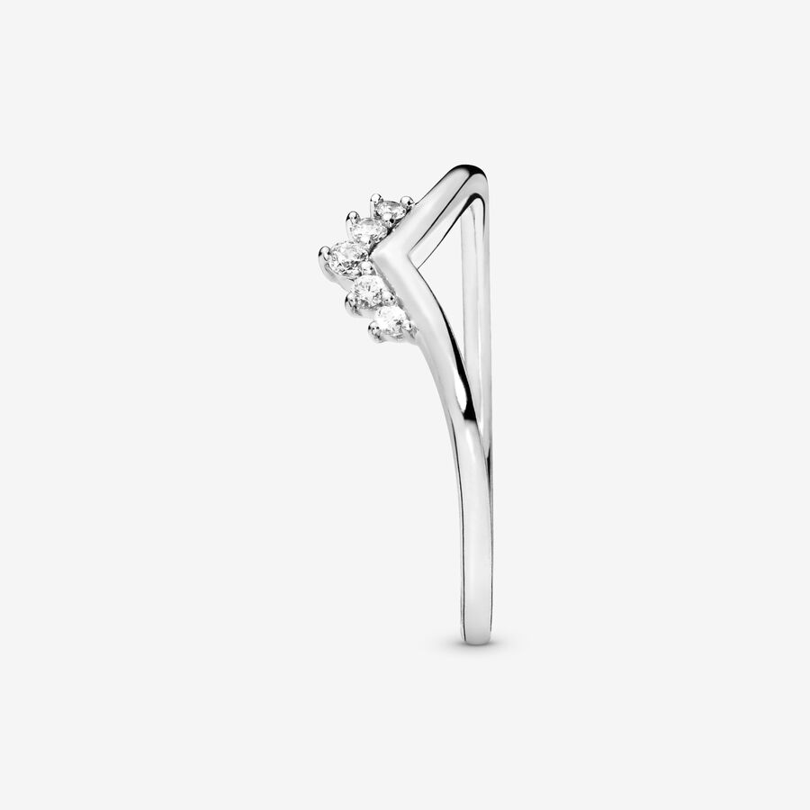 Stackable Rings Pandora Tiara Wishbone Strieborne | SK189ILCB