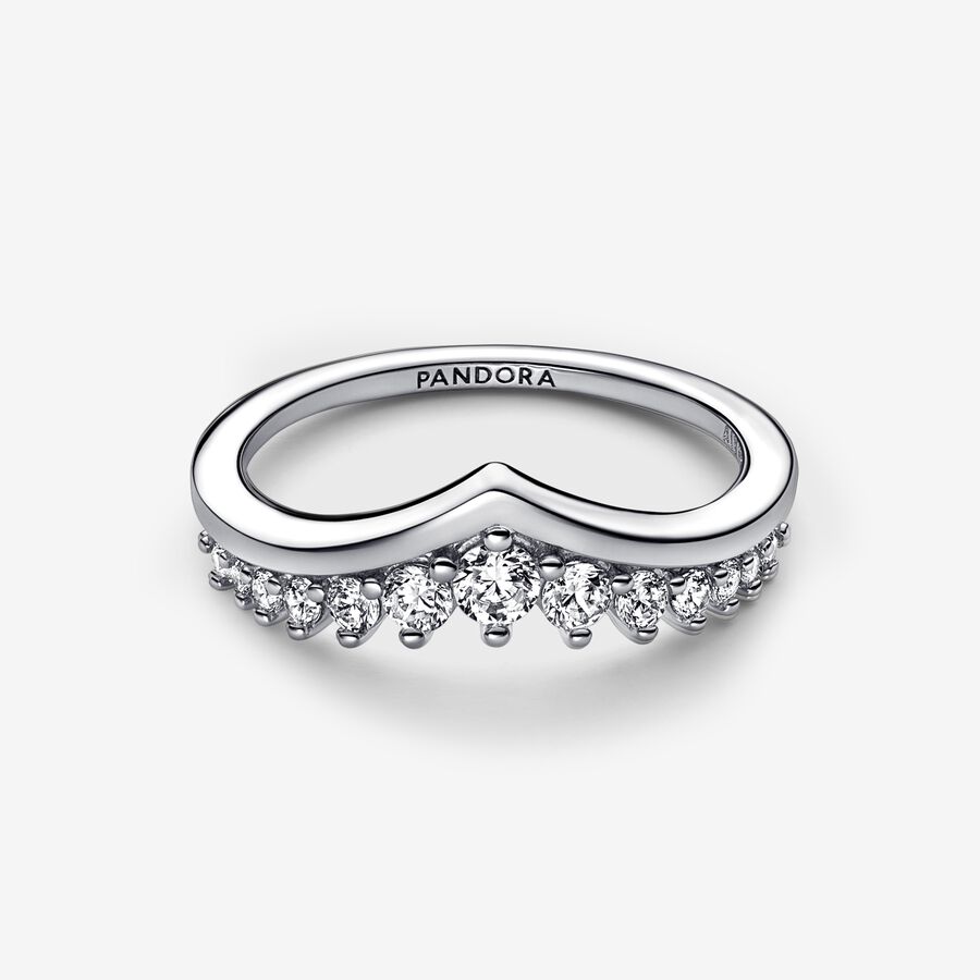 Stackable Rings Pandora Timeless Wish Floating Pave Strieborne | SK380TQVX