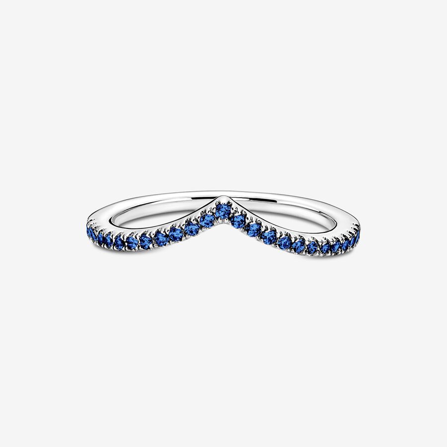 Stackable Rings Pandora Timeless Wish Sparkling Blue Strieborne | SK795IAWD