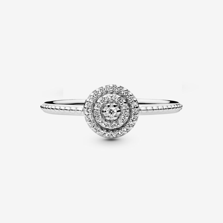 Statement Rings Pandora Elegantný Sparkle Strieborne | SK531YJOG