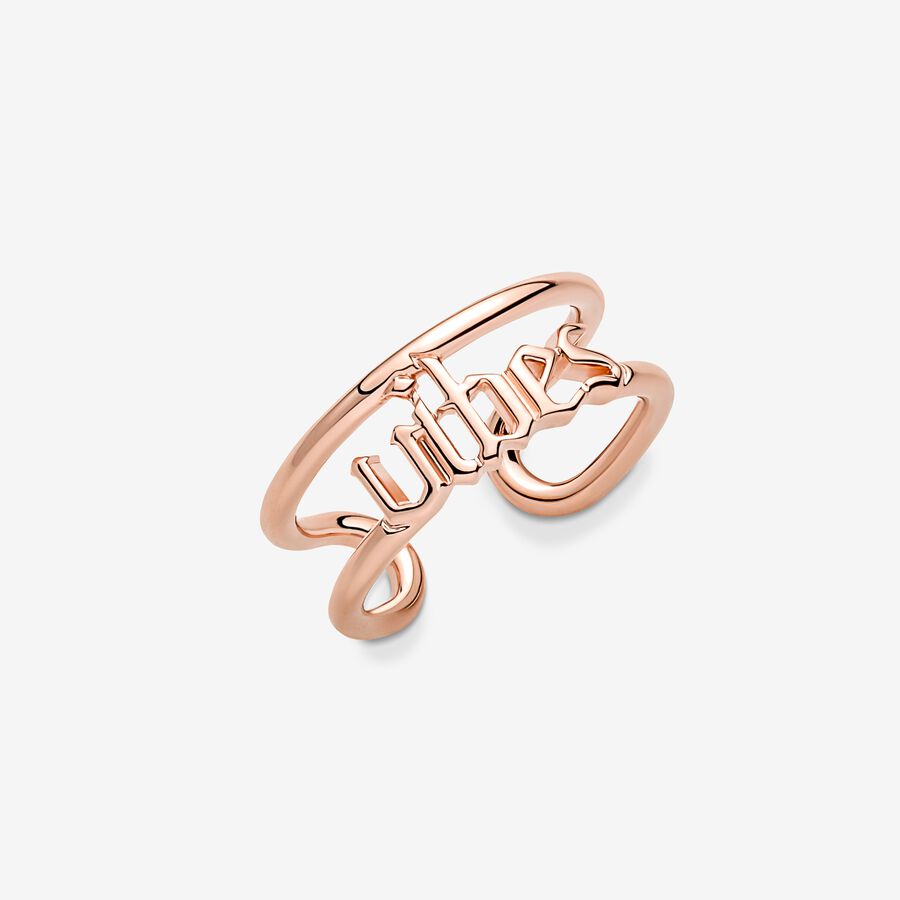 Statement Rings Pandora ME Vibes Open Ruzove Zlate | SK398SMLJ