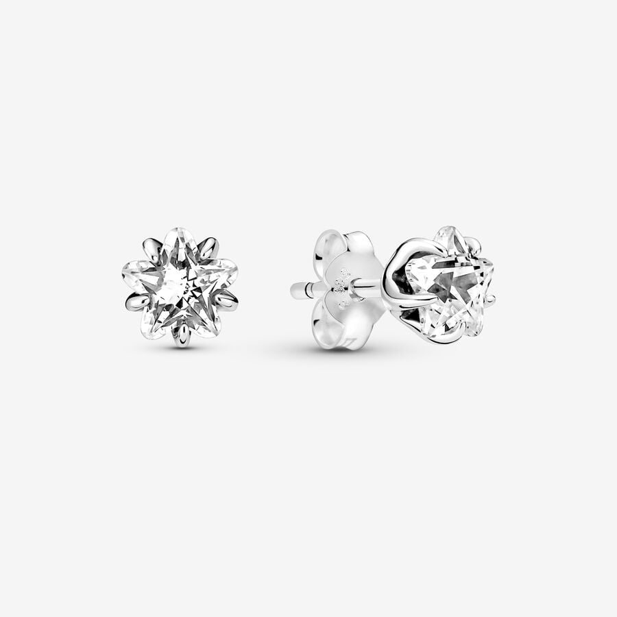 Stud Earrings Pandora Celestial Sparkling Star Strieborne | SK381QZKR