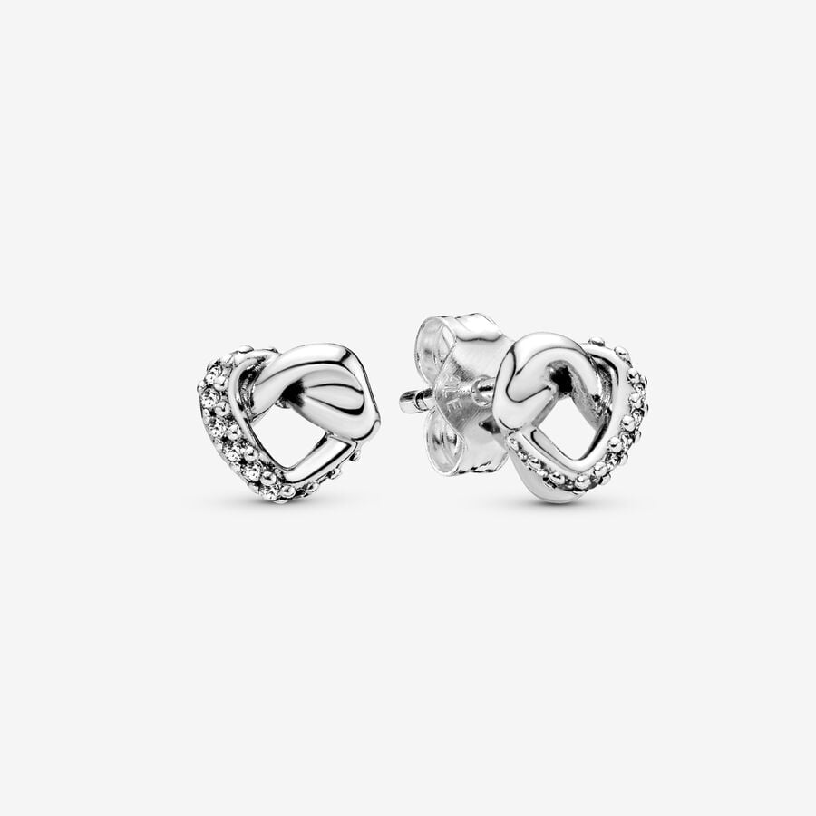 Stud Earrings Pandora Knotted in Strieborne | SK470BZFA