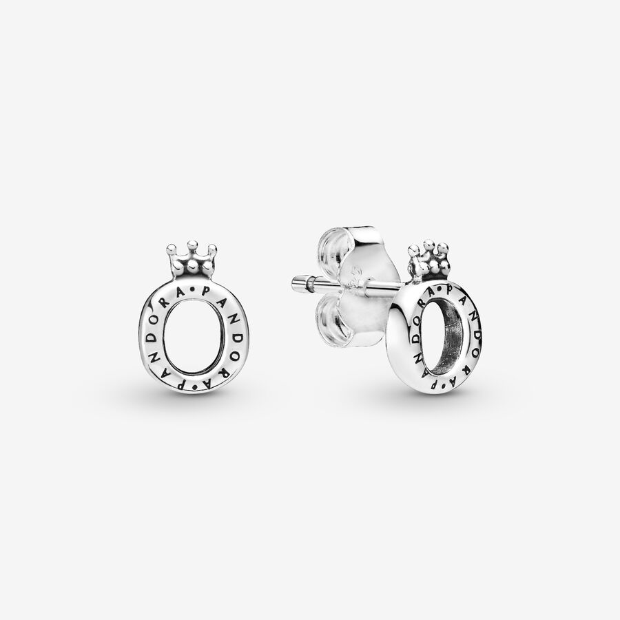 Stud Earrings Pandora Polished Crown O Strieborne | SK516TOEX