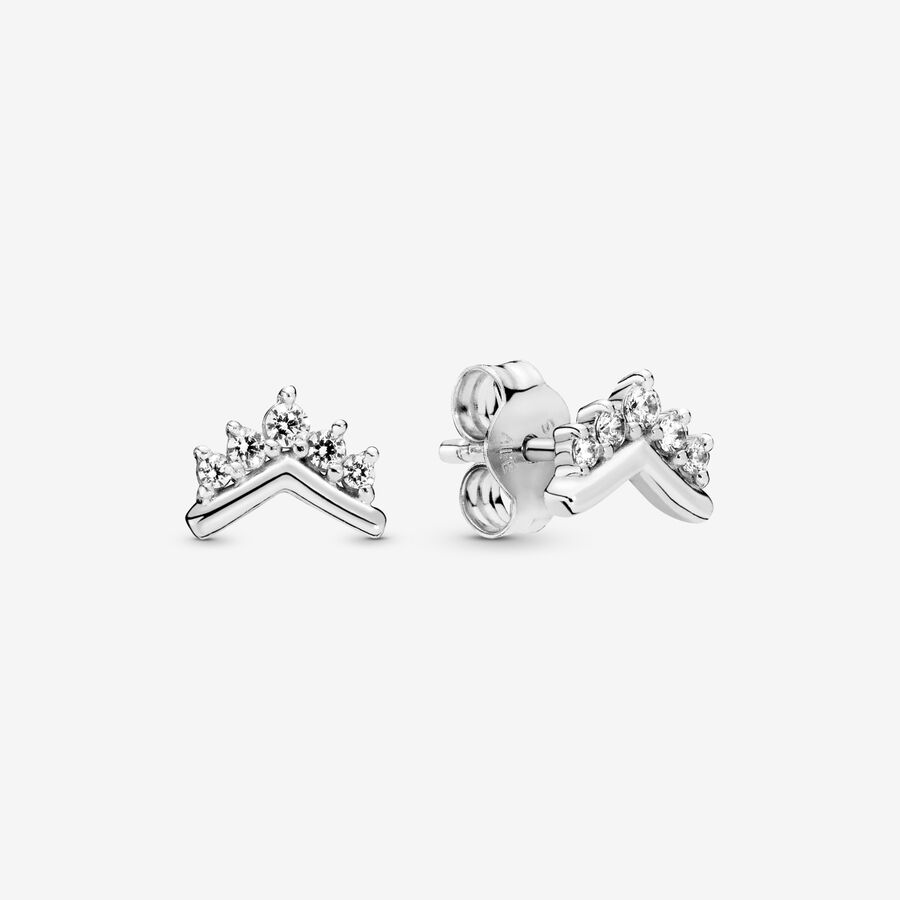 Stud Earrings Pandora Tiara Wishbone Strieborne | SK593GKYF