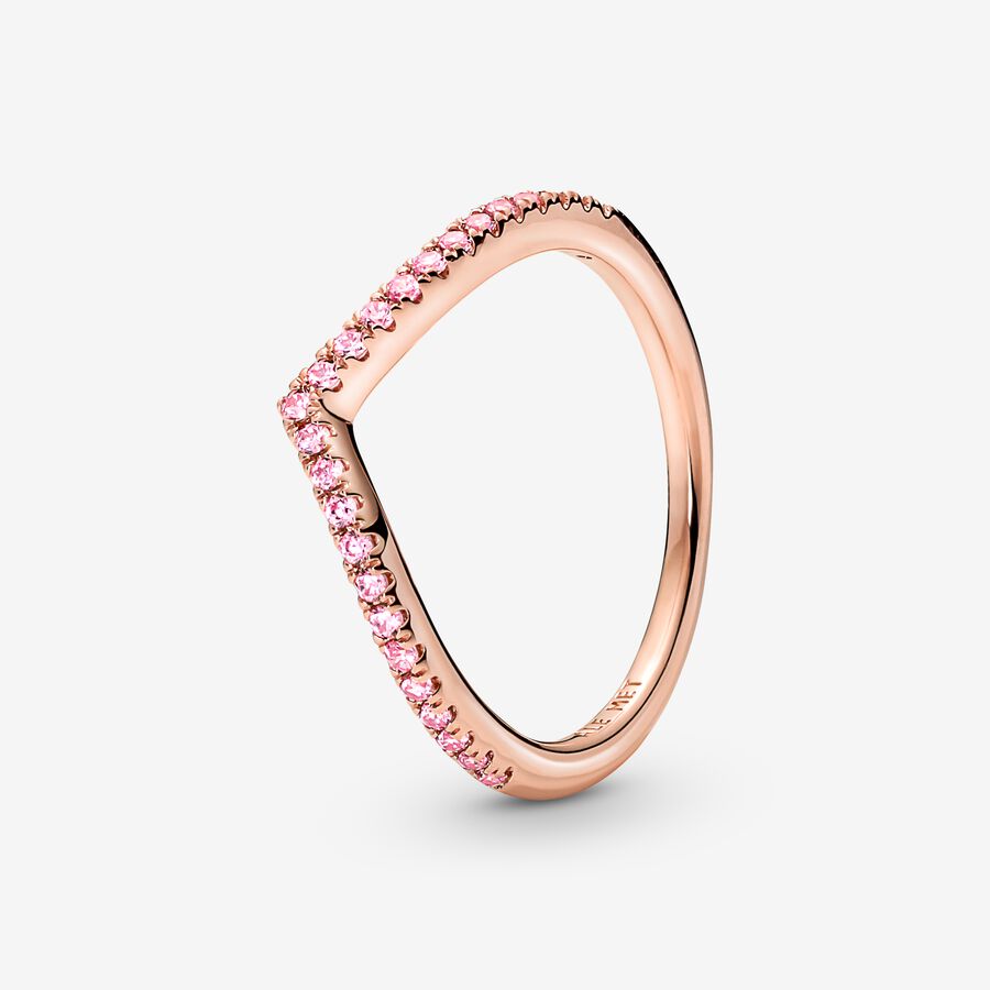 Súpravy Prsteňov Pandora Sparkling Pink Wishbone Viacfarebný | SK386VHAM