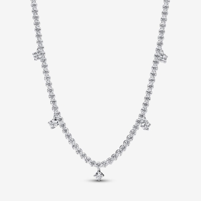 Chain Necklaces Pandora Sparkling Collier Strieborne | SK047YCOB