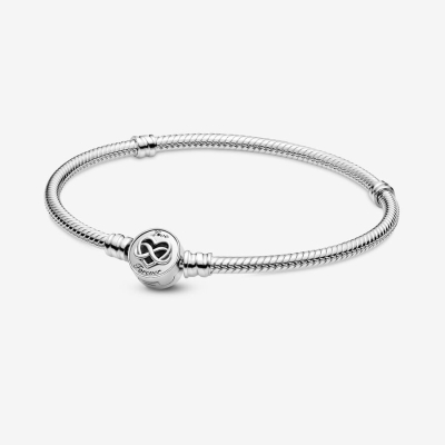 Charm Bracelets Pandora Moments Infinity Clasp Snake Strieborne | SK541HOZV