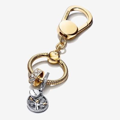 Charm Holders Pandora Family & Friends Means Everything Golden Keychain Viacfarebný | SK237YHTG