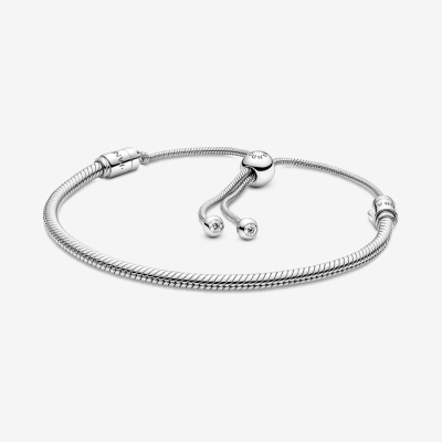 Charm Holders Pandora Moments Snake Slider Strieborne | SK841GSUN