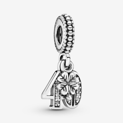 Dangle Charms Pandora 40th Celebration Strieborne | SK012FARG