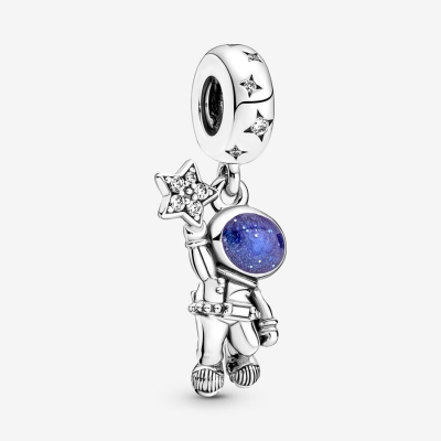 Dangle Charms Pandora Astronaut In The Galaxy Strieborne | SK917KTRV