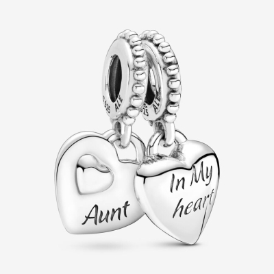 Dangle Charms Pandora Aunt & Niece Split Strieborne | SK234KVZE