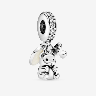 Dangle Charms Pandora Baby Teddy Bear Strieborne | SK745MFIR